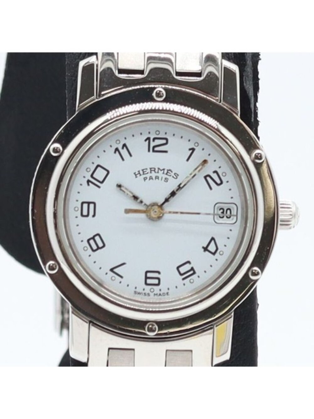 Hermes Clipper Date Light Blue Dial Watch